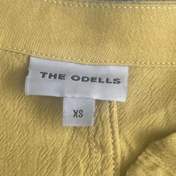 Anthropologie The Odells Dress Womens XS 3/4 Sleeve Mustard Yellow *Flaw* - Picture 2 of 7